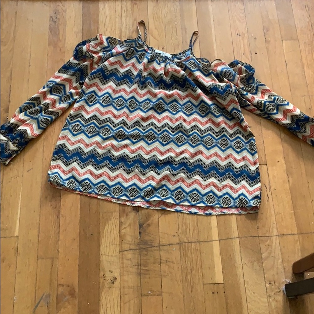 Cut Out Long Sleeve Blouse